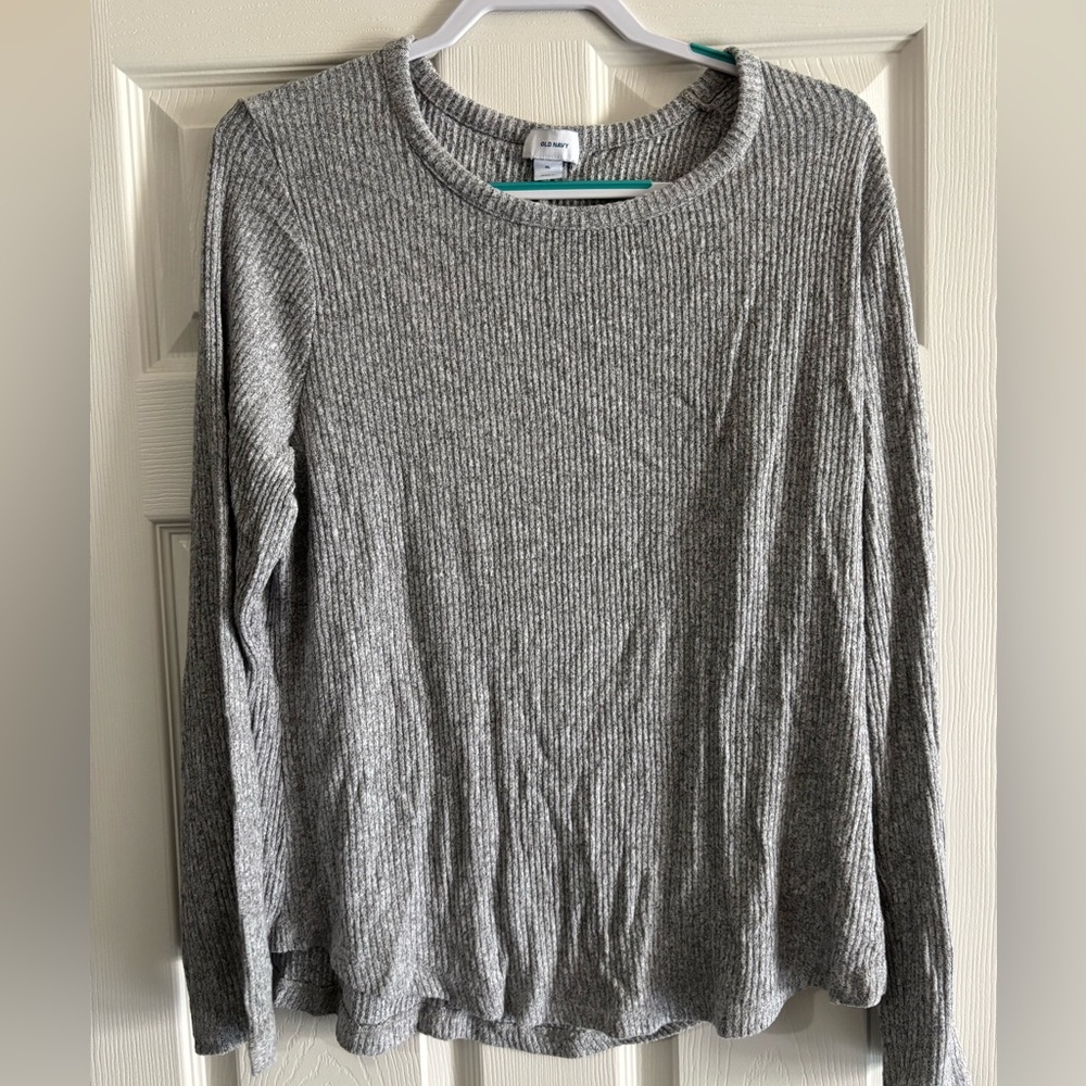 Gray Ribbed Sweater